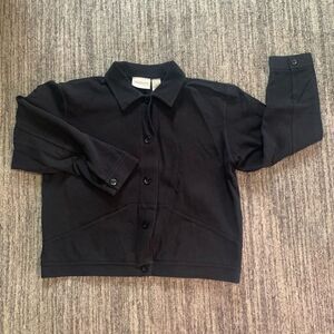 Liz Claiborne Women’s Size XL Button Up‎ Jacket Black Cotton Blend Everyday